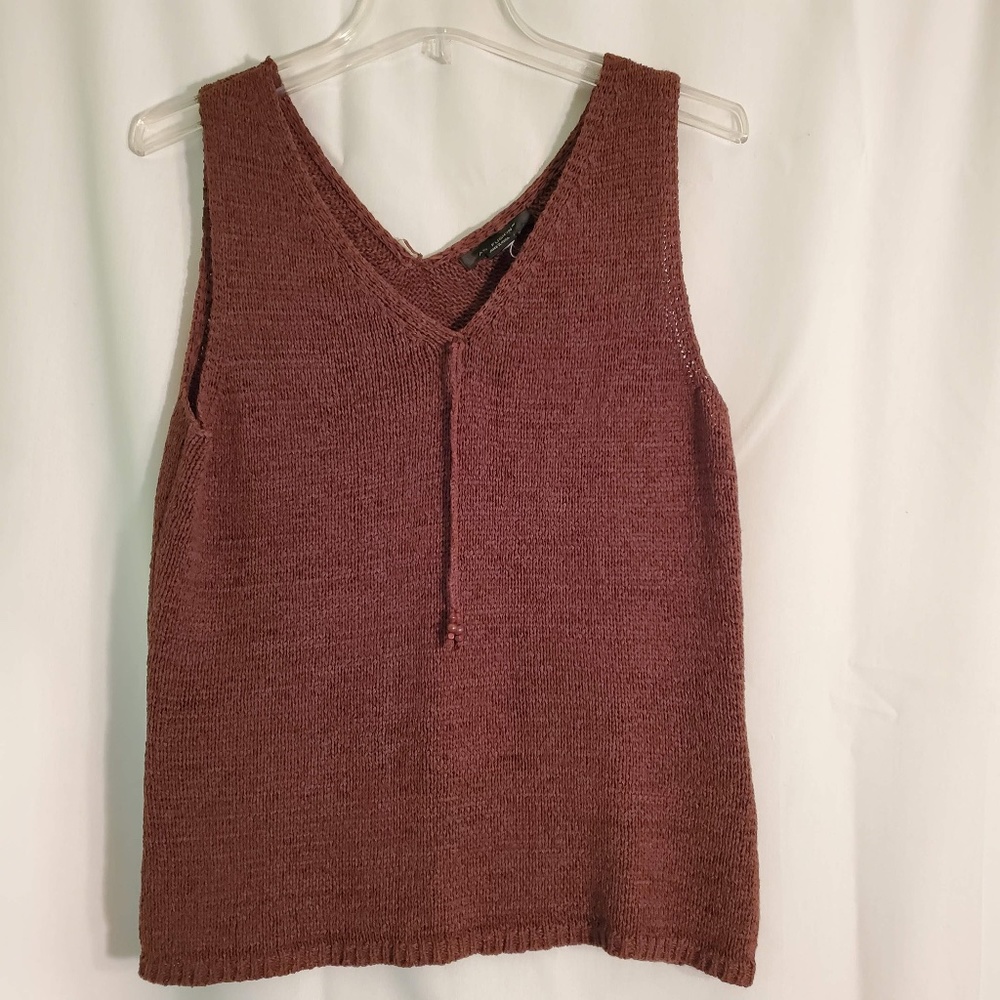 3for$25 AS Fusion brown stretch knit tank top